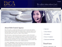 Tablet Screenshot of debtcontrolagency.com